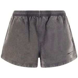 Alexander Wang, Dames, Korte broeken, Grijs, Maat: M Katoen,