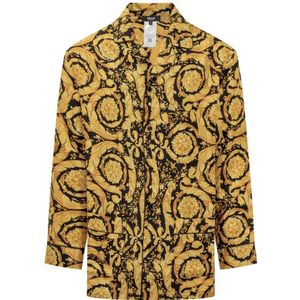 Versace, Heren, Overhemden, Geel, Maat: L