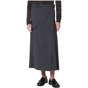 P.a.r.o.s.h., Dames, Rokken, Grijs, Maat: S Wol,