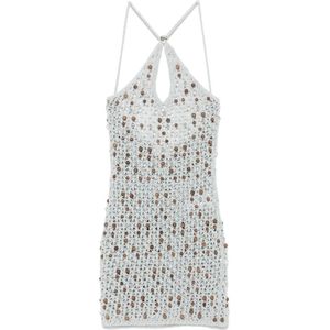 Coperni, Dames, Jurken, Grijs, Maat: M Katoen,