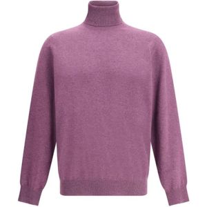 Brunello Cucinelli, Dames, Truien, Paars, Maat: XL Kasjmier,