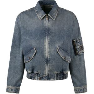 Dolce & Gabbana, Heren, Jassen, Blauw, Maat: L Denim,