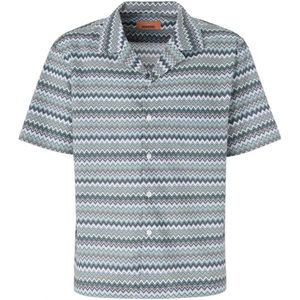 Missoni, Heren, Overhemden, Groen, Maat: 4XL Katoen,