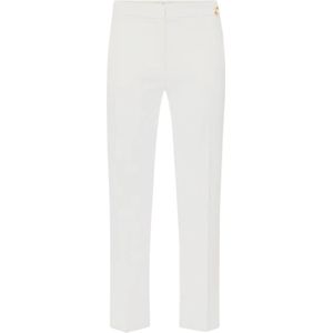 Elisabetta Franchi, Dames, Broeken, Beige, Maat: S