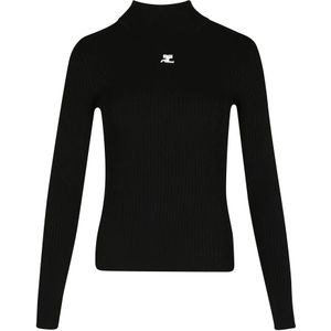 Courrèges, Dames, Truien, Zwart, Maat: M