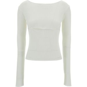 LOW Classic, Dames, Tops, Wit, Maat: M Leer,