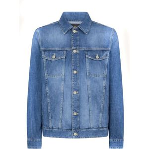 Dondup, Heren, Jassen, Blauw, Maat: XL Katoen,