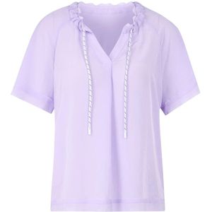 Marc Cain - Blouse - Wit - Katoen/Parachute - Raglanmouwen