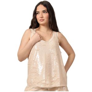 Hugo Boss, Dames, Tops, Beige, Maat: M