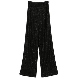 Max Mara, Dames, Broeken, Zwart, Maat: 2XS Wol,