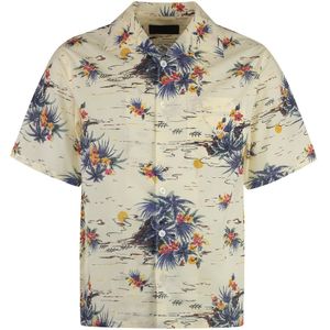 Prada, Heren, Overhemden, Beige, Maat: M Katoen,