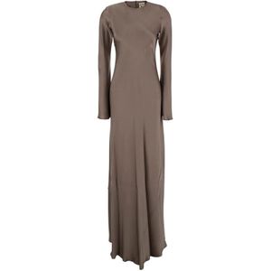 Semicouture, Dames, Jurken, Grijs, Maat: L Viscose,