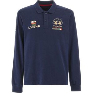 La Martina, Heren, Tops, Blauw, Maat: XL Katoen,