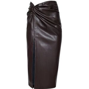 L'Agence, Dames, Rokken, Bruin, Maat: XS Leer,