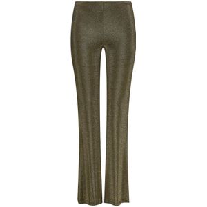 Nicowa - Carowi - Flared Broek - Groen - Lamé-Jersey