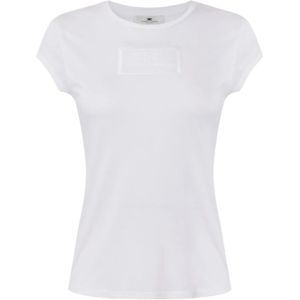 Elisabetta Franchi - T-shirt - Chalk - 100% Modal - Slim Fit