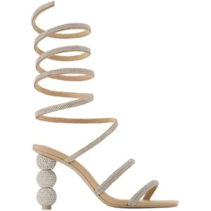 Cult Gaia, Dames, Schoenen, Grijs, Maat: 37 EU Leer,