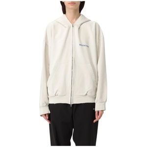 Balenciaga, Dames, Sweatshirts & Hoodies, Wit, Maat: S