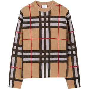 Burberry, Dames, Truien, Beige, Maat: M Katoen,