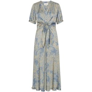 Karmamia, Dames, Jurken, Blauw, Maat: XS Satijn,