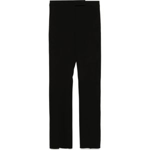 Max Mara, Dames, Broeken, Zwart, Maat: S Satijn,