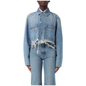 Stella McCartney, Dames, Jassen, Blauw, Maat: M Denim,