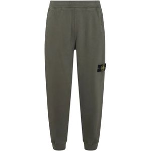 Stone Island, Heren, Broeken, Groen, Maat: L Katoen,