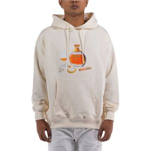 Drole de Monsieur, Heren, Sweatshirts & Hoodies, Beige, Maat: S Katoen,