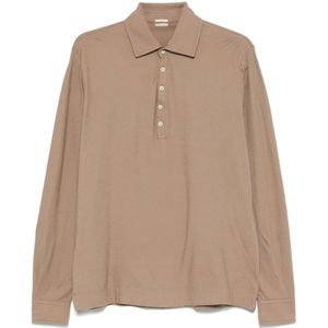 Massimo Alba, Heren, Tops, Bruin, Maat: S Katoen,