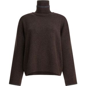 Brunello Cucinelli, Dames, Truien, Bruin, Maat: S Kasjmier,