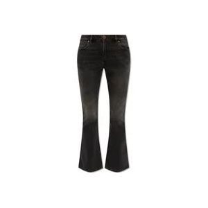 Balmain Crop bootcut jeans , Gray , Dames , Maat: XS