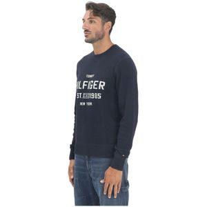 Tommy Hilfiger - Crewneck Sweater - Blauw - Heren - Katoen