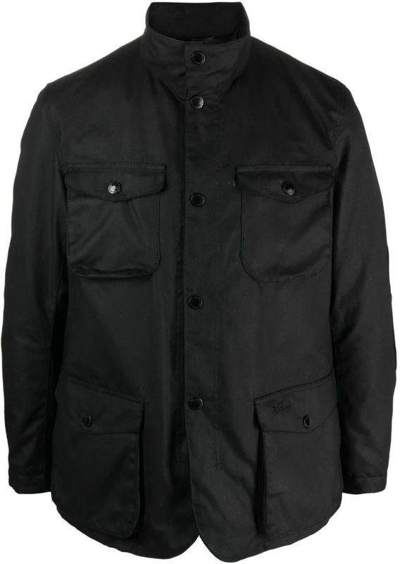 Barbour - Regular Fit Jack - Gevoerd - Katoen - Effen - Opstaande Kraag