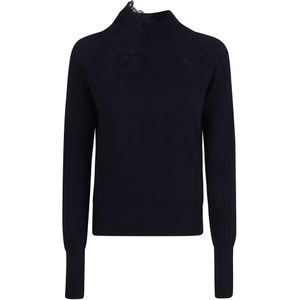 Ermanno Scervino, Dames, Truien, Zwart, Maat: XS Wol,