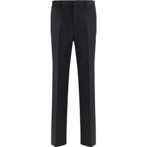 Gucci, Heren, Broeken, Zwart, Maat: M Wol,