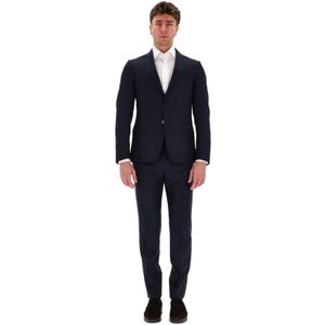 Zegna, Heren, Pakken, Blauw, Maat: XL Wol,