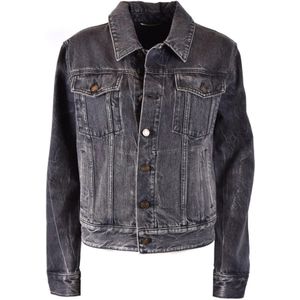 Saint Laurent, Dames, Jassen, Blauw, Maat: XS Denim,