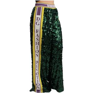 Dolce & Gabbana, Dames, Broeken, Groen, Maat: 3XS Zijde,