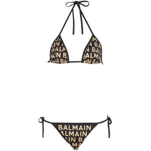 Balmain driehoek bikini , Black , Dames , Maat: XS