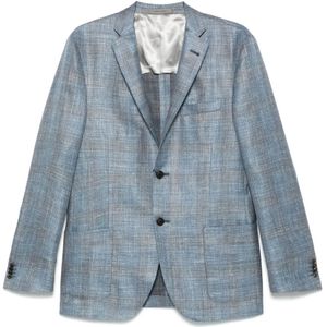 Corneliani, Heren, Jassen, Blauw, Maat: L Linnen,