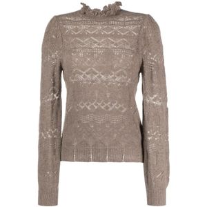 Polo Ralph Lauren, Dames, Truien, Bruin, Maat: XS Nylon,