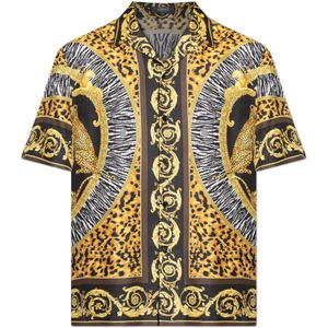 Versace, Heren, Overhemden, Veelkleurig, Maat: XL Zijde,