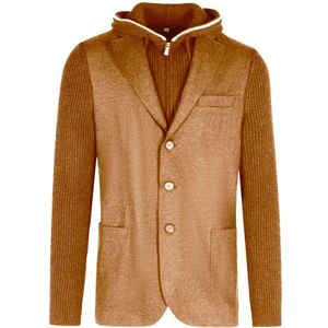 Eleventy, Heren, Jassen, Bruin, Maat: M Wol,