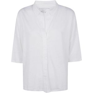 Majestic Filatures, Dames, Blouses & Shirts, Wit, Maat: M Katoen,