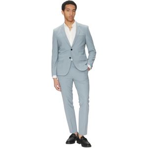 Hugo, Heren, Pakken, Blauw, Maat: L Wol,
