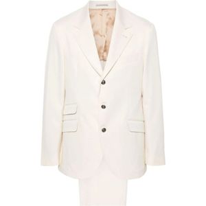 Brunello Cucinelli, Heren, Pakken, Wit, Maat: L Katoen,