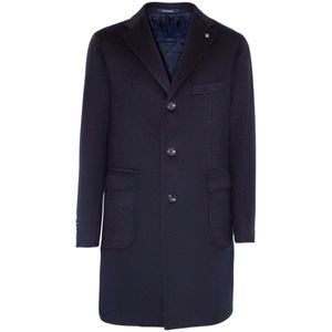 Tagliatore, Heren, Mantels, Blauw, Maat: XL Wol,