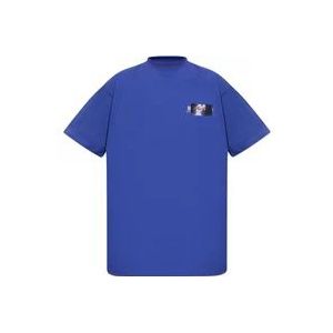 Balenciaga T-shirt met logo , Blue , Heren , Maat: M