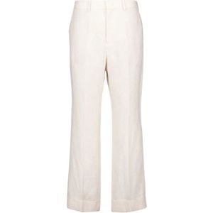 Valentino Garavani, Heren, Broeken, Beige, Maat: XL Linnen,