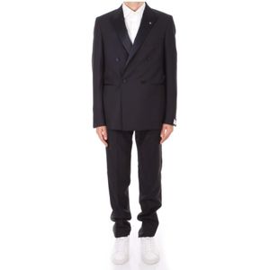 Tagliatore, Heren, Pakken, Blauw, Maat: 2XL Zijde,